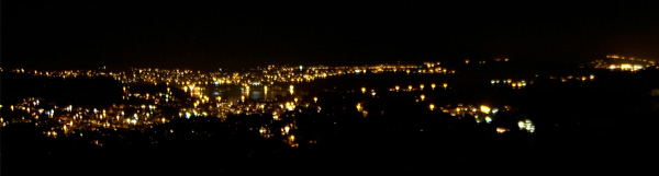Image of a city at night.